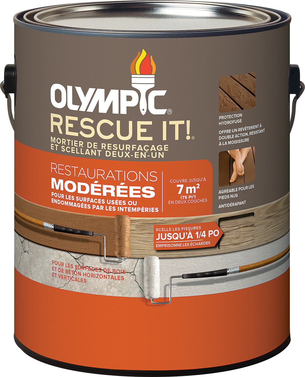 OLYMPIC® RESCUE IT!® Exterior Moderate Restoration Resurfacer + Sealant In One