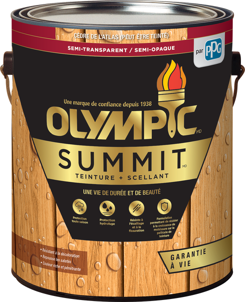 OLYMPIC® SUMMIT® Exterior Semi-Transparent/Semi-Solid Stain + Sealant
