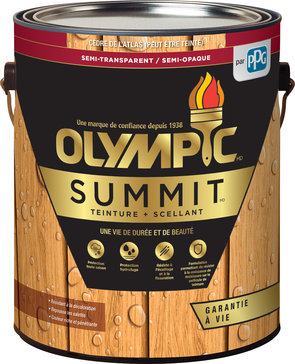 OLYMPIC® SUMMIT® Exterior Semi-Transparent/Semi-Solid Stain + Sealant