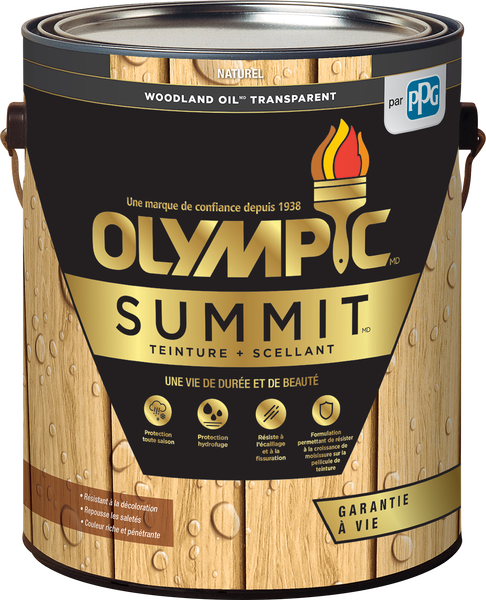 OLYMPIC® SUMMIT® Woodland Oil® Exterior Transparent Stain + Sealant