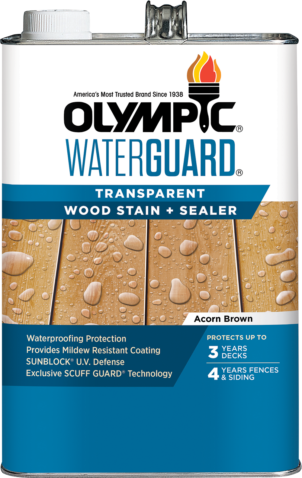 OLYMPIC® WATERGUARD® Exterior Transparent Wood Stain + Sealer