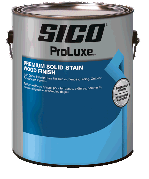 Étiquette pour SICOᴹᴰ PROLUXEᴹᴰ PREMIUM SOLID STAIN WOOD FINISHᴹᶜ