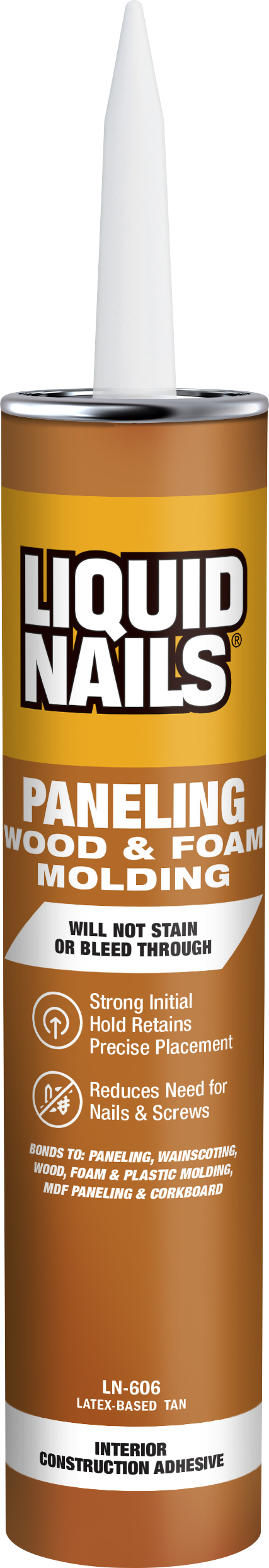 LIQUID NAILS® Paneling Wood & Foam Molding Interior Adhesive - Latex