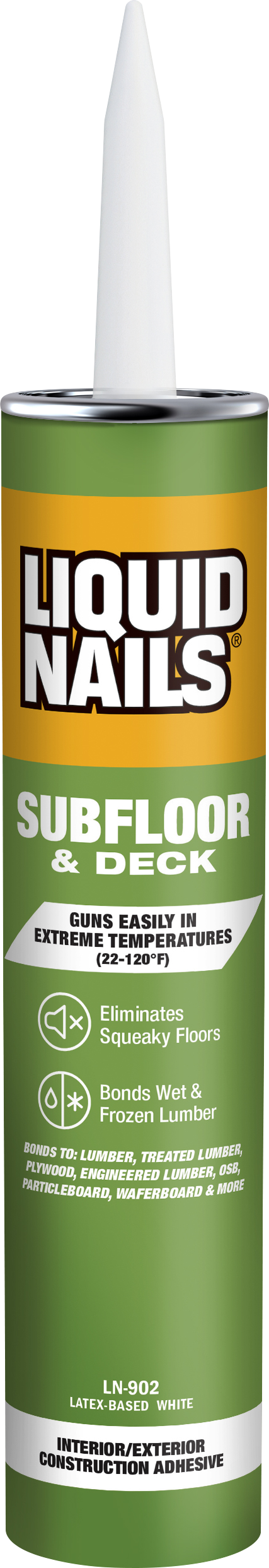 LIQUID NAILS® Subfloor & Deck Interior & Exterior Construction Adhesive - Latex Based