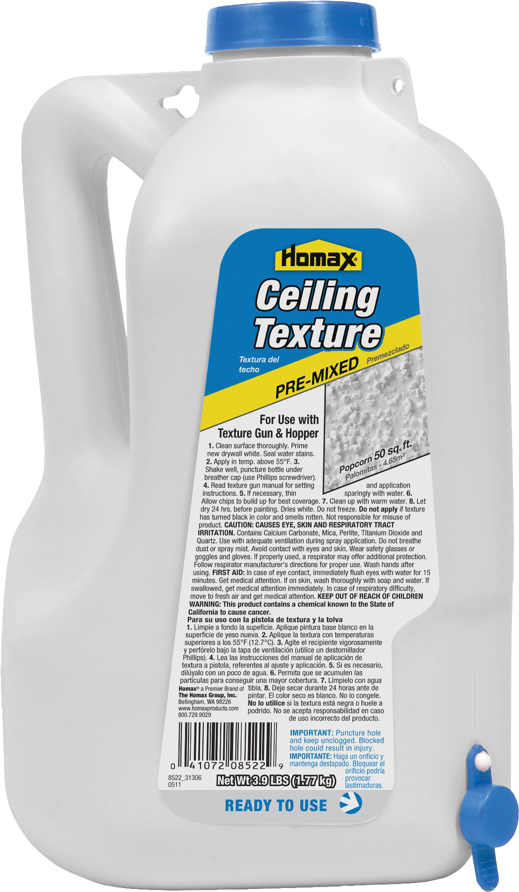 HOMAX® Interior Pre-Mixed Popcorn Ceiling Texture
