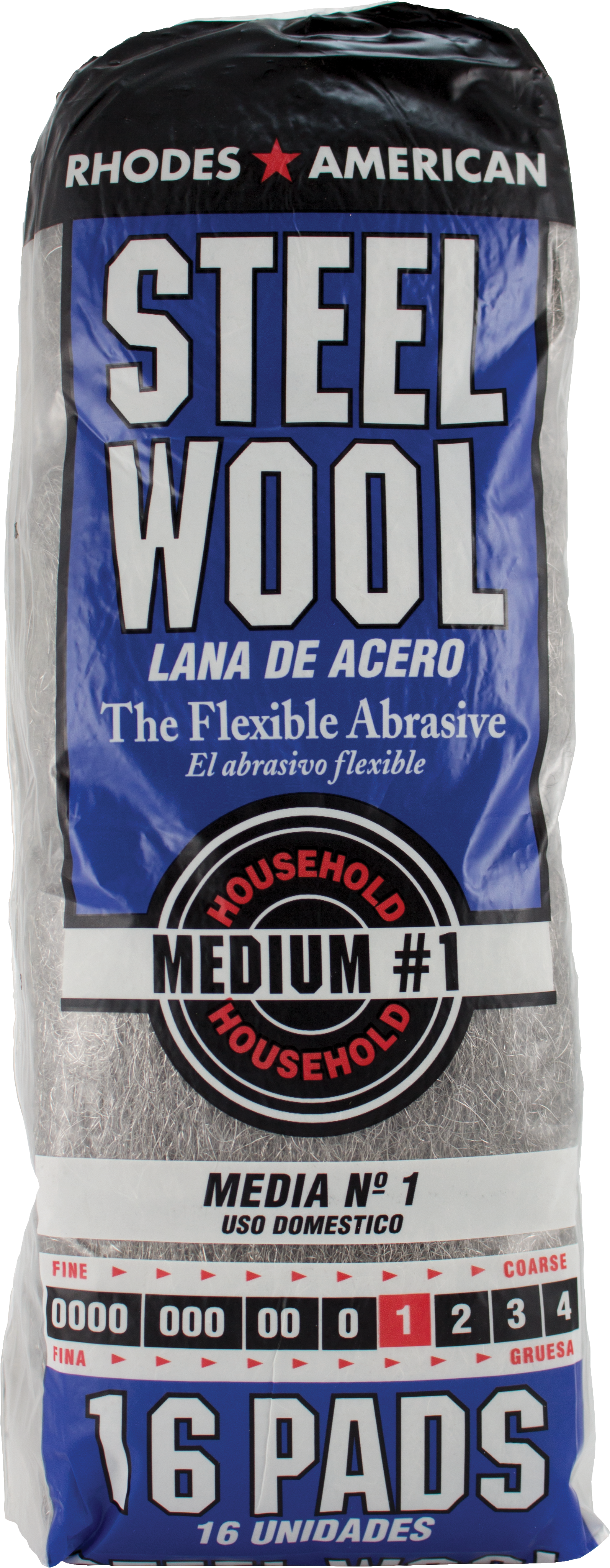 HOMAX® RHODES AMERICAN® Steel Wool - Grade #1, Medium