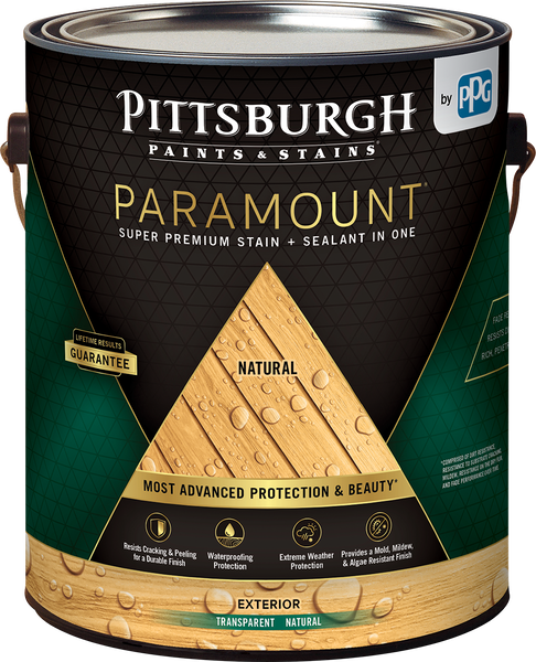 Product image of PITTSBURGH PAINTS & STAINS® PARAMOUNT™ Exterior Transparent Super Premium Stain & Sealant In One - Oil Based