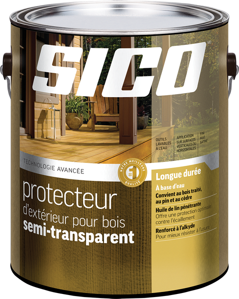 Étiquette pour SICOᴹᴰ Protecteur d'extérieur pour bois semi-transparent - formule avancée