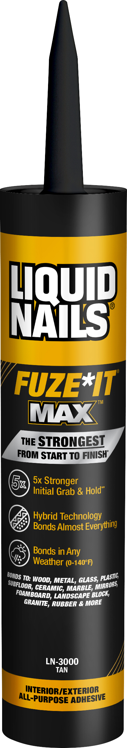 LIQUID NAILS® FUZE*IT® MAX® Interior and Exterior All-Purpose Construction Adhesive