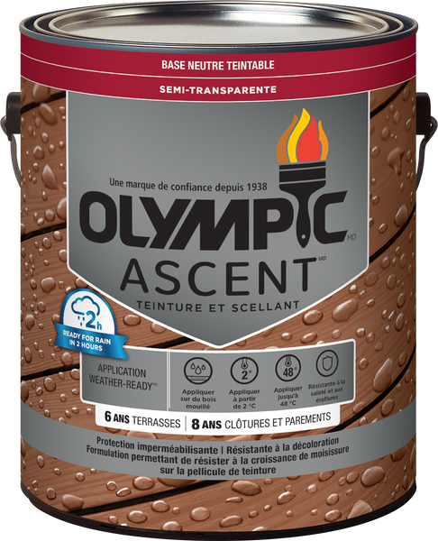 OLYMPIC® ASCENT™ Exterior Semi-Transparent Stain + Sealant