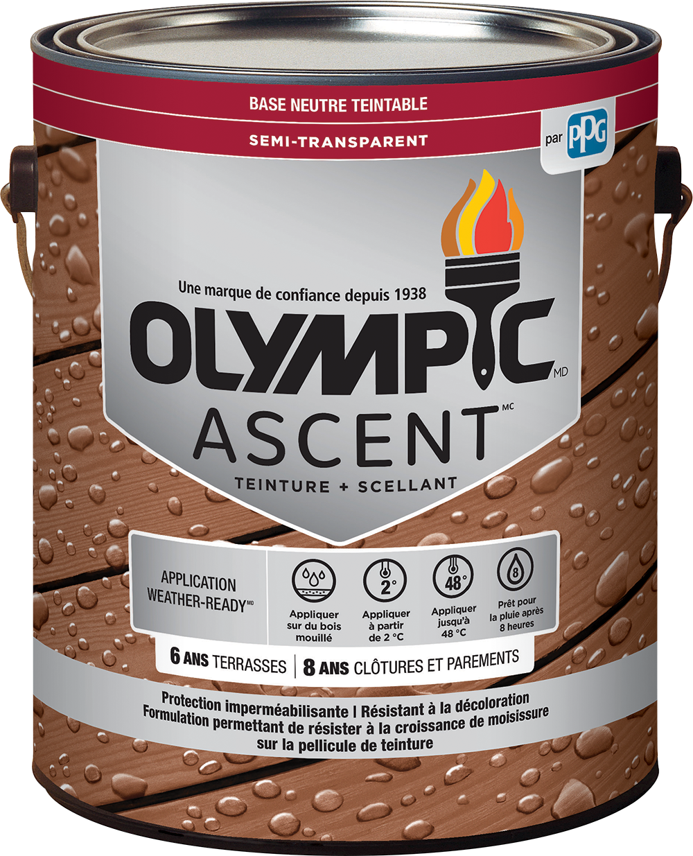 OLYMPIC® ASCENT™ Exterior Semi-Transparent Stain + Sealant