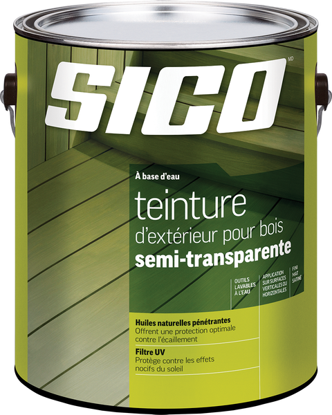 Étiquette pour SICOᴹᴰ Teinture d'extérieur pour bois semi-transparente