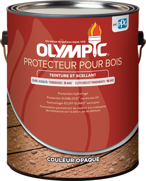 OLYMPIC® Wood Protector Exterior Solid Colour Stain + Sealant in One