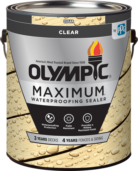 OLYMPIC® MAXIMUM® Exterior Clear Waterproofing Sealant - Water Based