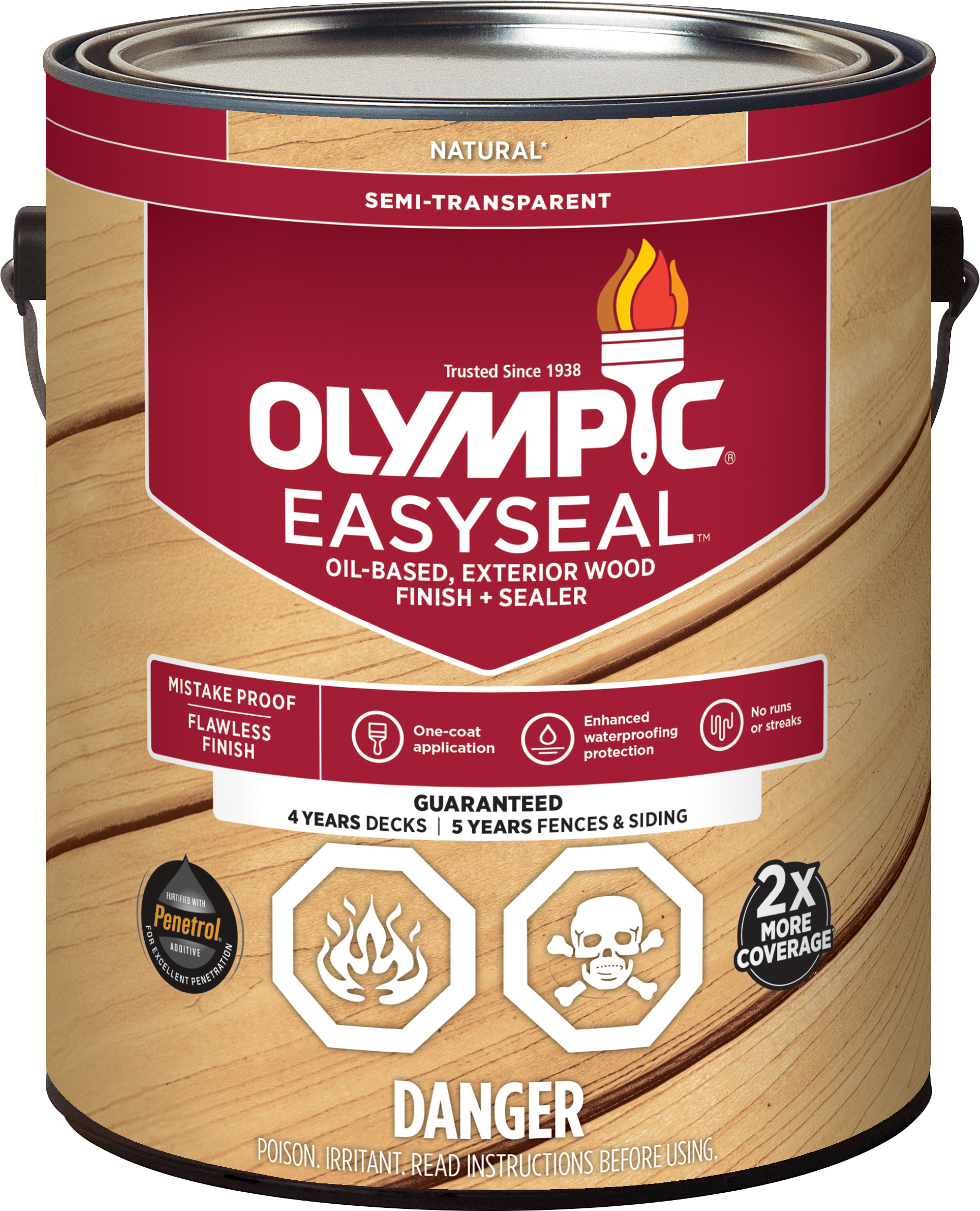 Olympic® EasySeal™ Oil-Based Exterior Wood Finish + Sealer