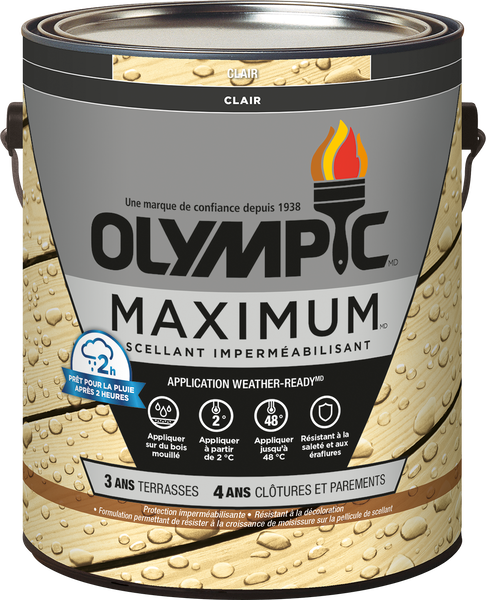 OLYMPIC® MAXIMUM® Exterior Clear Waterproofing Sealant - Water Based