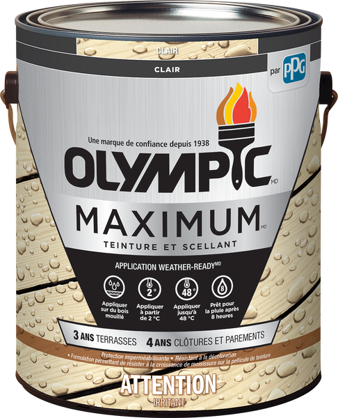 OLYMPIC® MAXIMUM® Exterior Clear Waterproofing Sealant - Water Based