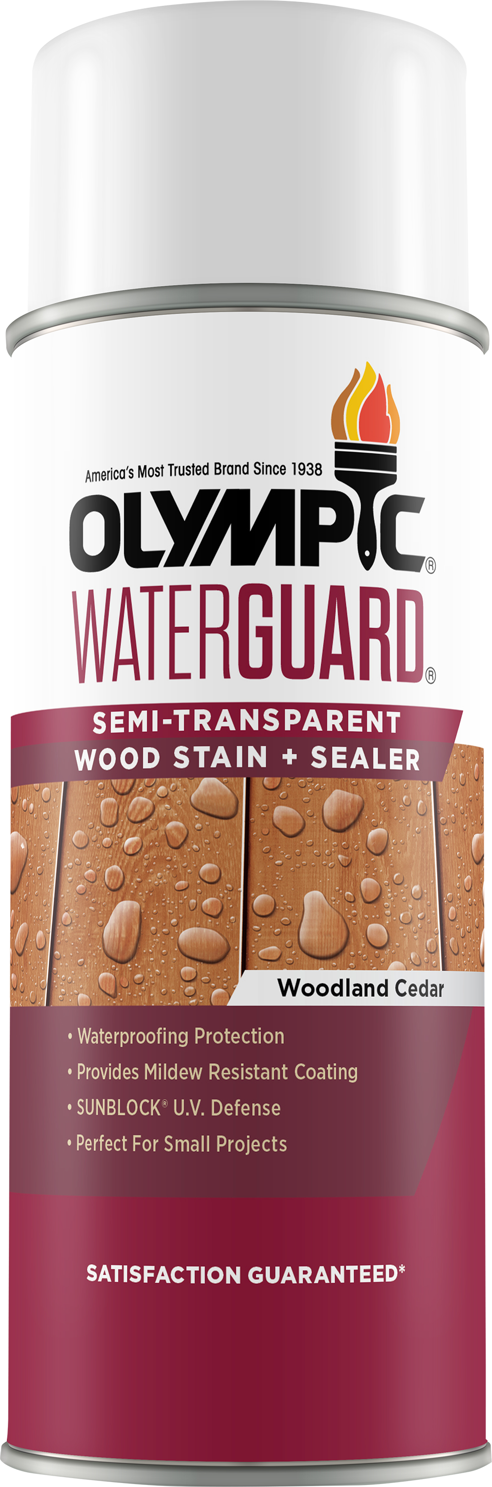 OLYMPIC® WATERGUARD® Semi-Transparent Wood Stain + Sealer - Aerosol
