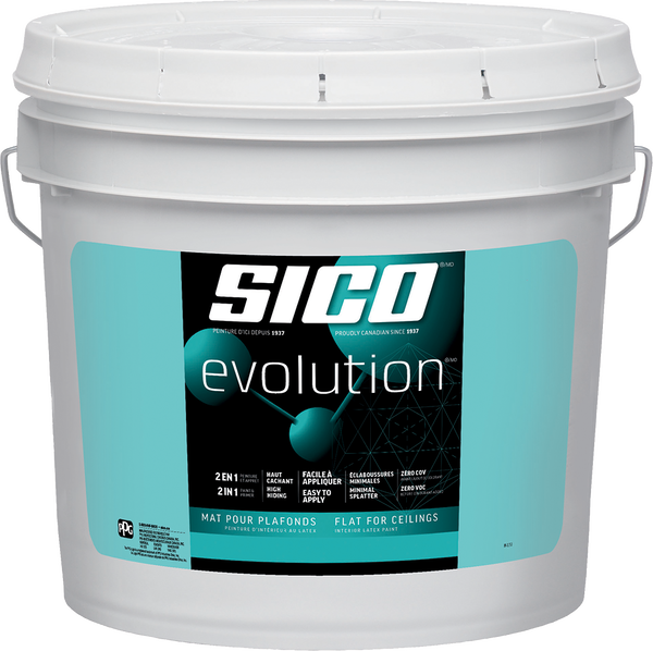 Étiquette pour SICO Évolutionᴹᴰ Peinture d'intérieur au fini mat pour plafonds