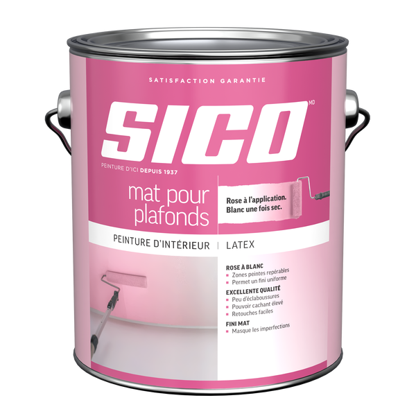 Étiquette pour SICOᴹᴰ Pink to White Interior Ceiling Paint