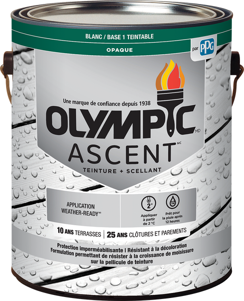 OLYMPIC® ASCENT™ Exterior Solid Colour Stain + Sealant