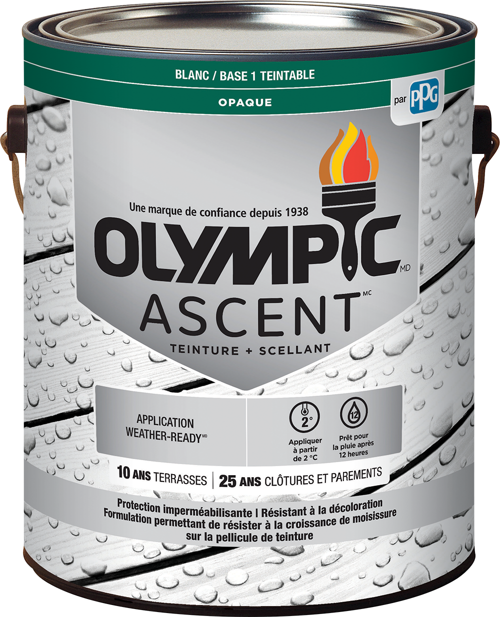 OLYMPIC® ASCENT™ Exterior Solid Colour Stain + Sealant