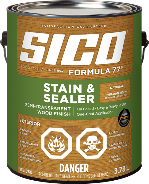 Cancut of SICO® FORMULA 77® Stain & Sealer Semi-Tranparent Exterior Wood Finish