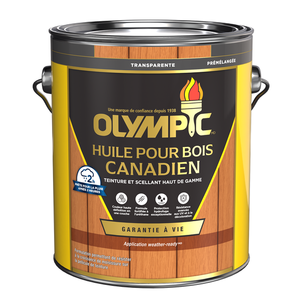 OLYMPIC® Canadian Wood Oil® Exterior Transparent Stain + Sealant