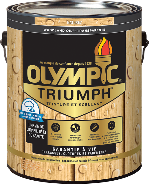 OLYMPIC® TRIUMPH™ Woodland Oil® Exterior Transparent Stain + Sealant