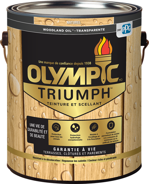 OLYMPIC® TRIUMPH™ Woodland Oil® Exterior Transparent Stain + Sealant