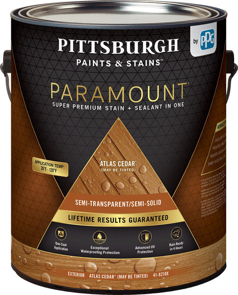 Product image of PITTSBURGH PAINTS & STAINS® PARAMOUNT™ Exterior Semi-Transparent Super Premium Stain & Sealant In One - Alkyd Oil