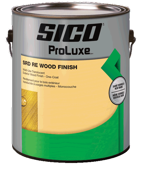 Étiquette pour SICOᴹᴰ PROLUXEᴹᴰ Revêtement translucide pour le bois extérieur SRD RE WOOD FINISHᴹᶜ