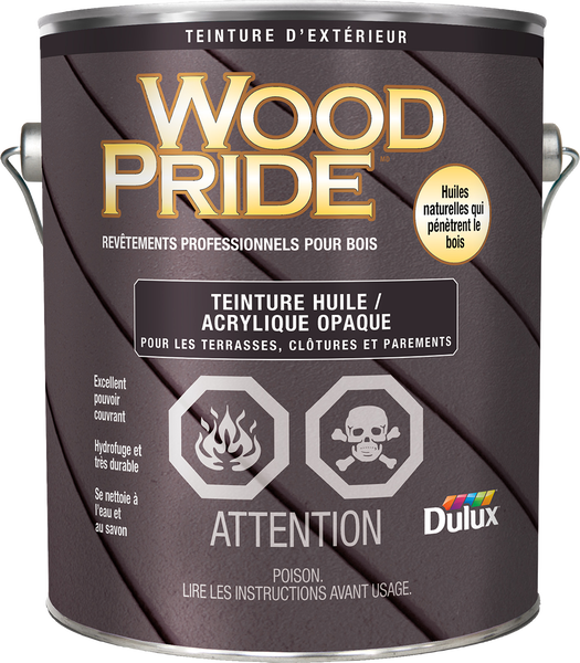 Représentation du produit Duluxᴹᴰ WOODPRIDEᴹᴰ Teinture Opaque d'extérieur 100 % Acrylique