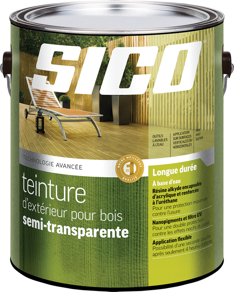 Étiquette pour SICOᴹᴰ Teinture d'extérieur pour bois semi-transparente - formule avancée