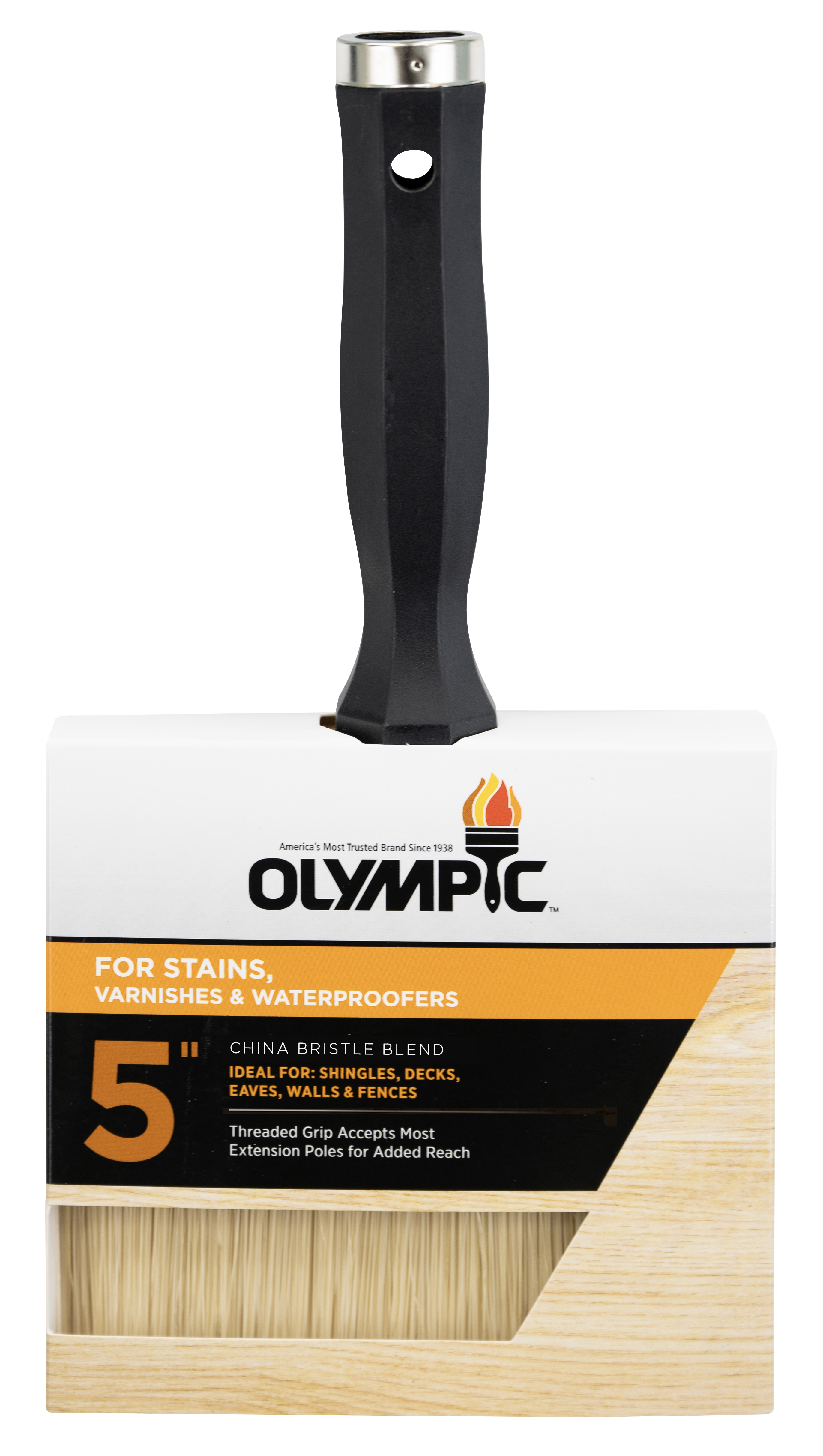 OLYMPIC® China Bristle Blend Block Deck Brush