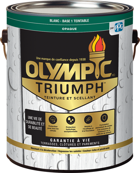 OLYMPIC® TRUMPH™ Exterior Solid Stain + Sealant
