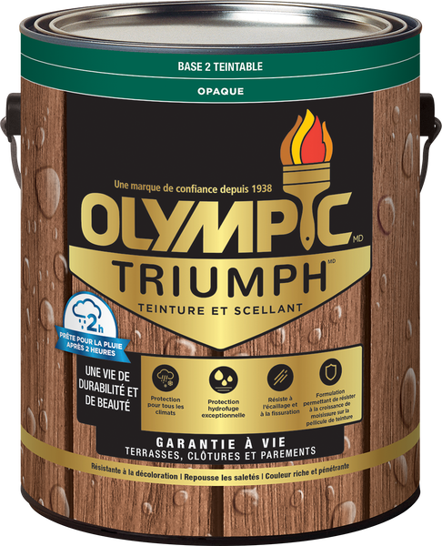 OLYMPIC® TRUMPH™ Exterior Solid Stain + Sealant