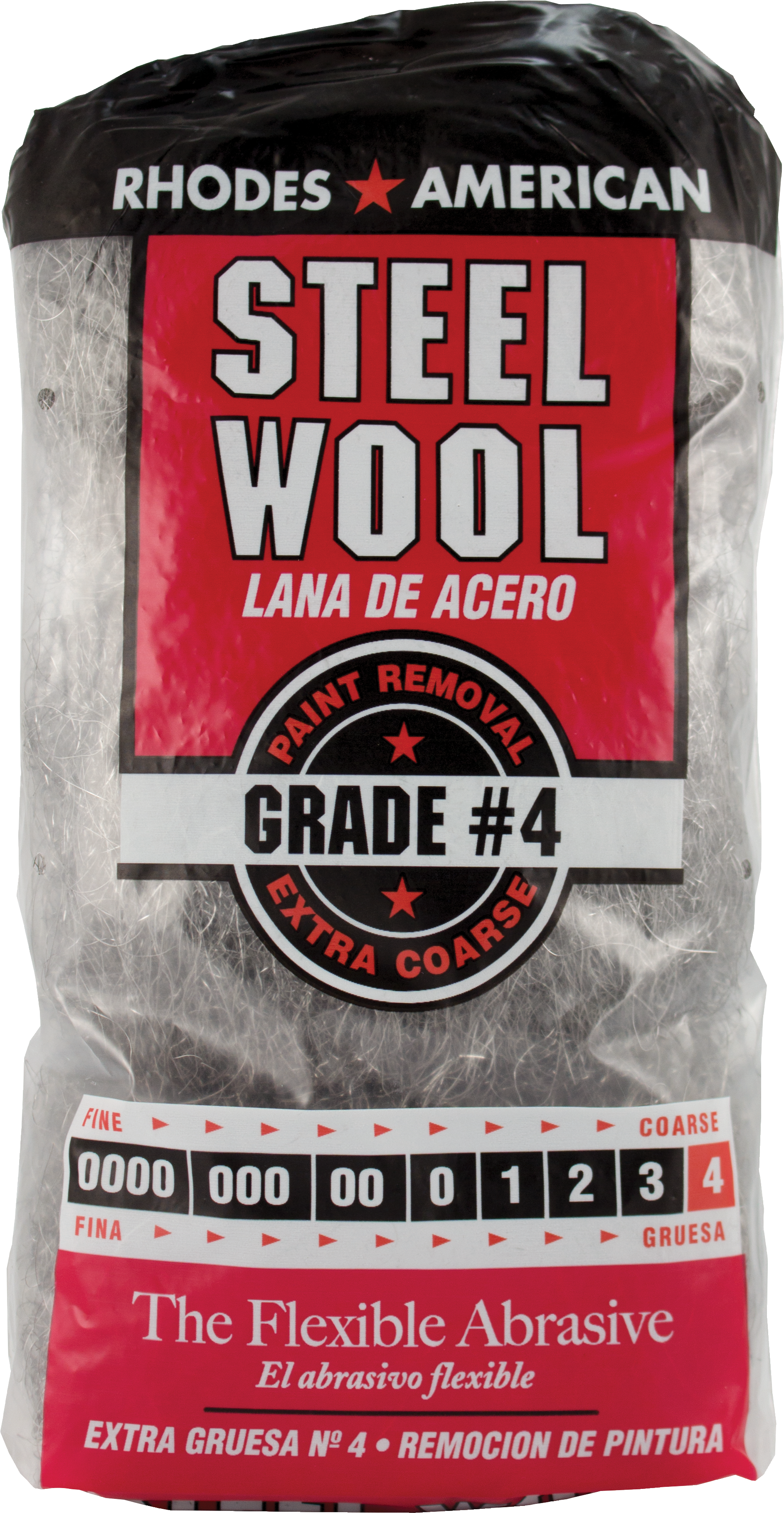 HOMAX® RHODES AMERICAN® Steel Wool - Grade #4, Extra Coarse