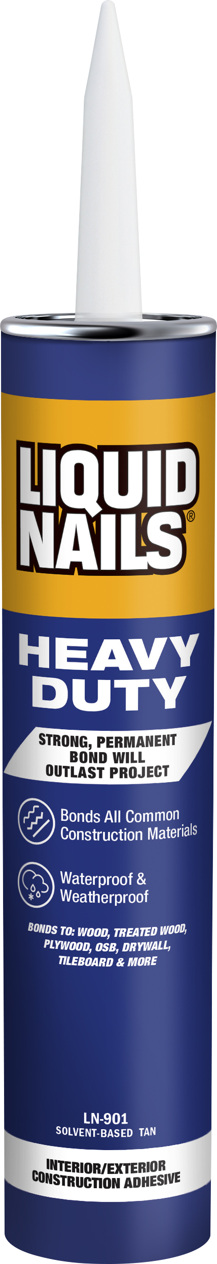 LIQUID NAILS® Heavy Duty Interior & Exterior Construction Adhesive - Solvent Based