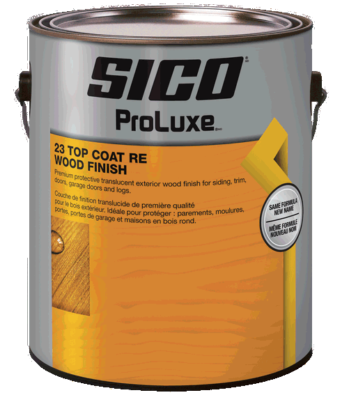 Étiquette pour SICOᴹᴰ PROLUXEᴹᴰ 23 TOP COAT RE WOOD FINISHᴹᶜ