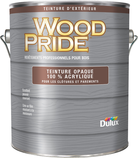 Représentation du produit Duluxᴹᴰ WOODPRIDEᴹᴰ Teinture Opaque d'extérieur 100 % Acrylique