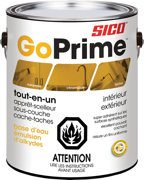 Étiquette pour SICOᴹᴰ GoPrimeᴹᴰ Couche de fond tout-en-un peinture d'intérieur et extérieur avec émulsion d’alkydes
