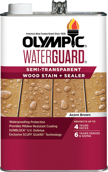 OLYMPIC® WATERGUARD® Semi-Transparent Wood Stain + Sealer