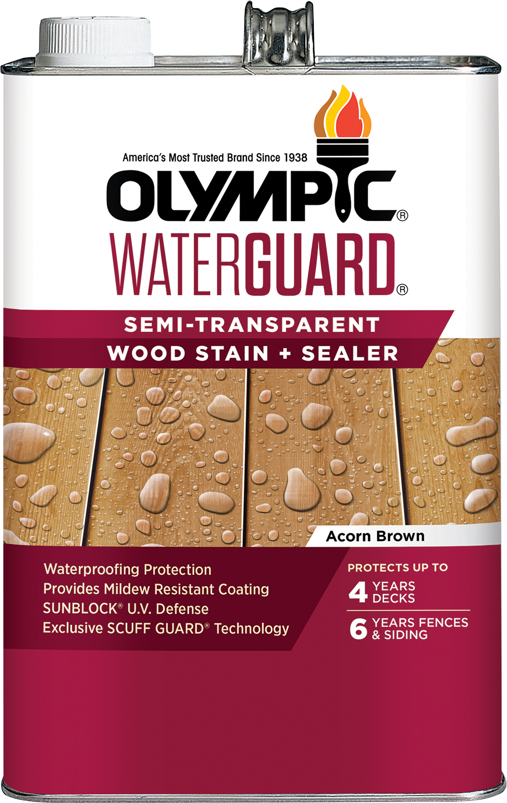 OLYMPIC® WATERGUARD® Exterior Semi-Transparent Wood Stain + Sealer