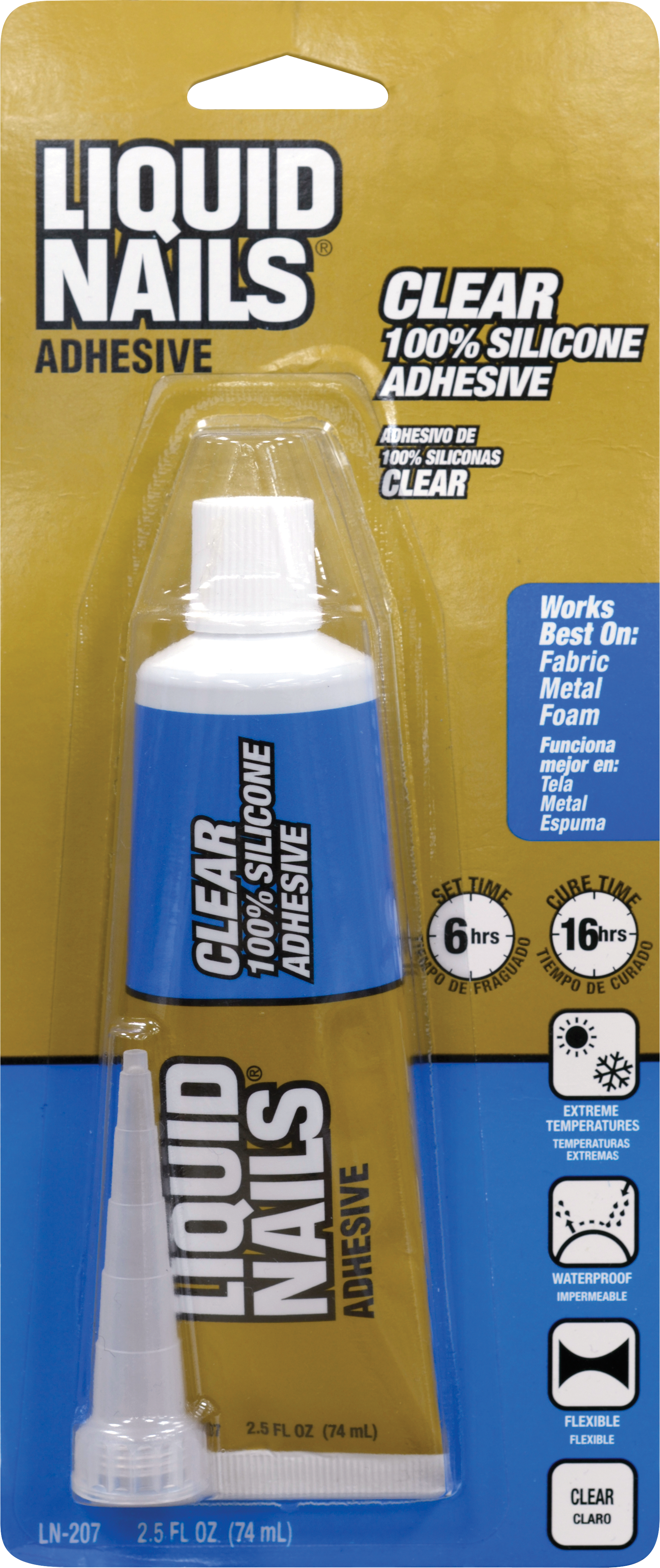 LIQUID NAILS® Clear Small Projects Silicone Interior & Exterior Adhesive
