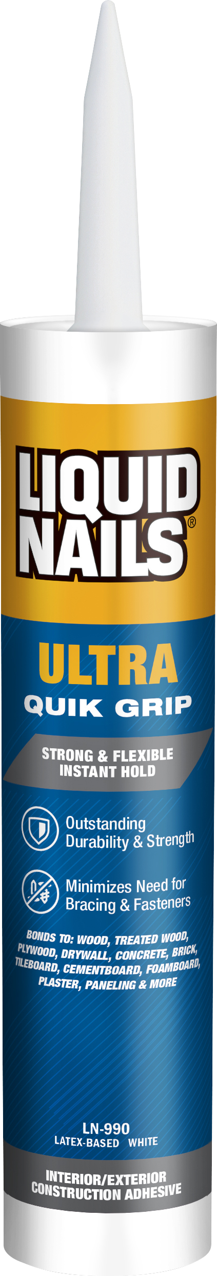 LIQUID NAILS® ULTRA QUIK GRIP® Interior & Exterior Construction Adhesive